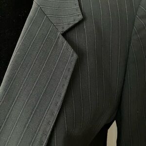 The Limited Lux Charcoal Pinstripe Blazer